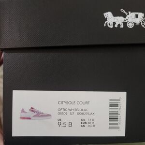 Coach Women's White and Lilac Citysole Sneakers